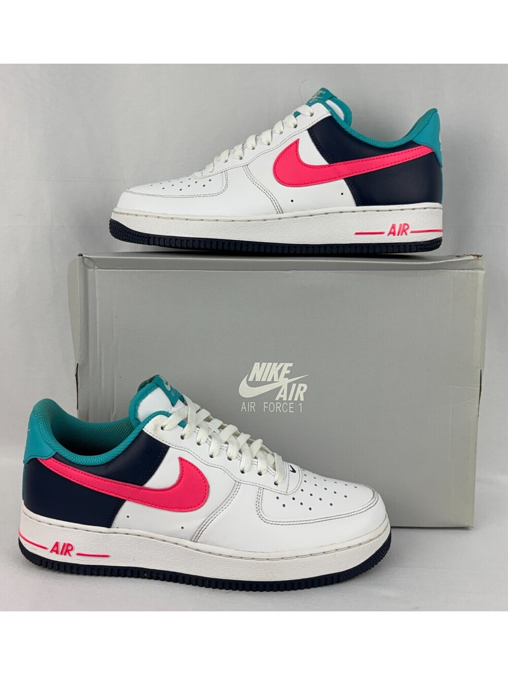 Nike Air Force 1 07 Low 90s Neon White Pink Thunder Blue HF4849-100 Men Size 9.5